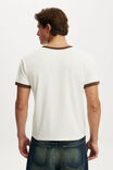 Fitted T-Shirt, CLOUD / ESPRESSO RINGER - example image 3