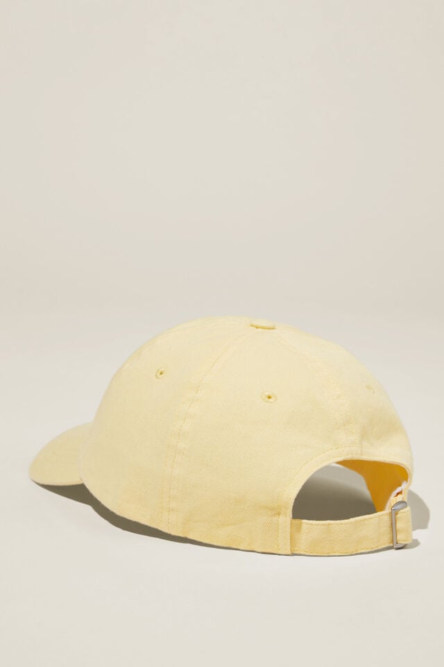 Dad Hat, PALE YELLOW/CHECKED OUT