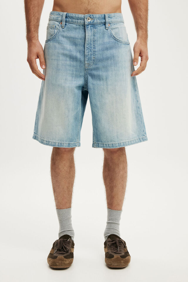 Baggy Denim Short, COMET BLUE