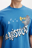 Aristocats Box Fit Pop Culture T-Shirt, LCN DIS CARLINA BLUE/SCAT CAT - alternate image 4