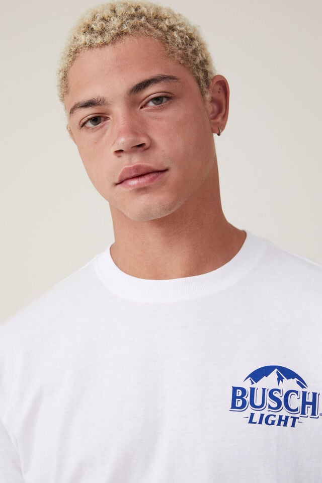 Busch Light Loose Fit T-Shirt, LCN BUD WHITE/BUSCH LIGHT - BAD DAY