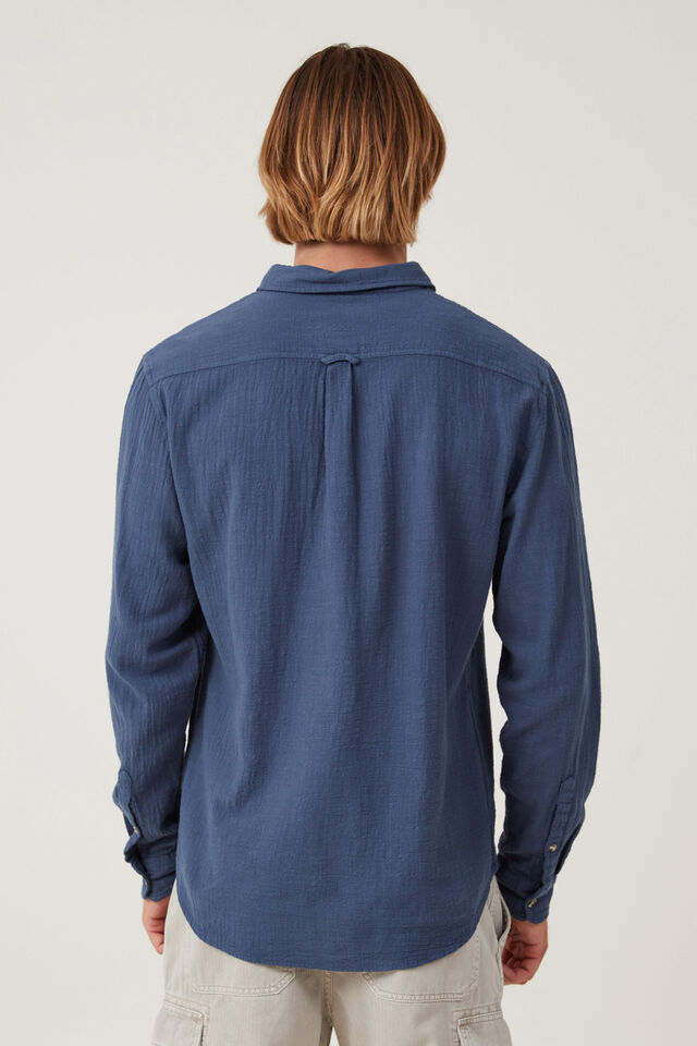 Portland Long Sleeve Shirt, ORION BLUE CHEESECLOTH