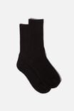 Meias - Essential Active Sock, BLACK SOLID - vista alternativa 1