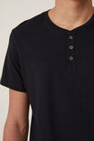 Organic Henley T-Shirt, BLACK - alternate image 4