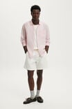 Relaxed Linen Long Sleeve Shirt, PINK STRIPE - example image 2
