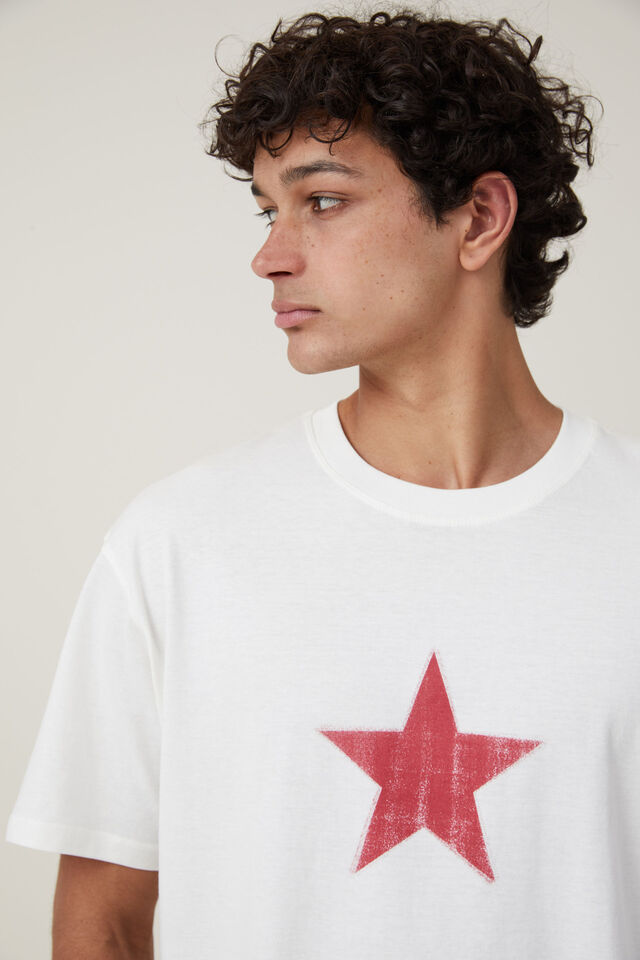 Camiseta - Loose Fit Art T-Shirt, VINTAGE WHITE / MINI STAR