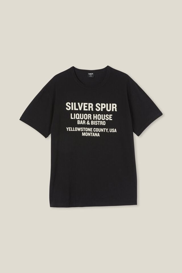 Loose Fit Art T-Shirt, BLACK/SILVER SPUR