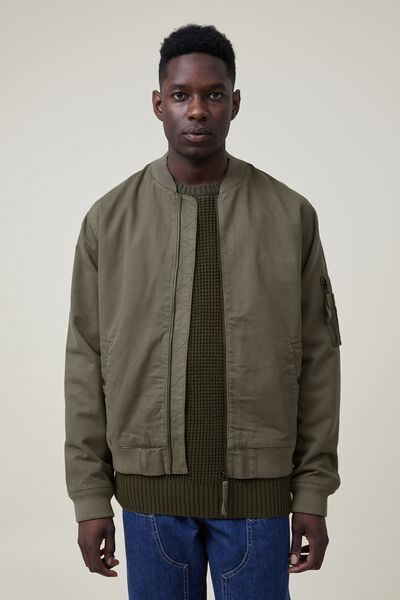 Classic Bomber Jacket, MILITARY GREEN