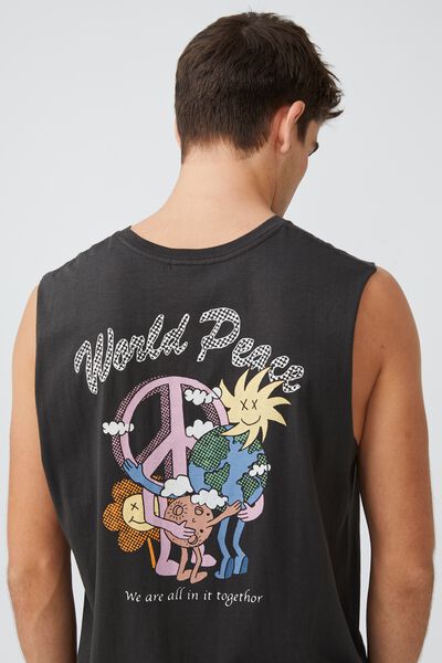 Tbar Muscle, WASHED BLACK/WORLD PEACE