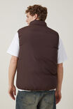 Recycled Puffer Spray Vest, CIGAR BROWN - alternate image 3