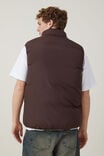 Recycled Puffer Spray Vest, CIGAR BROWN - alternate image 3
