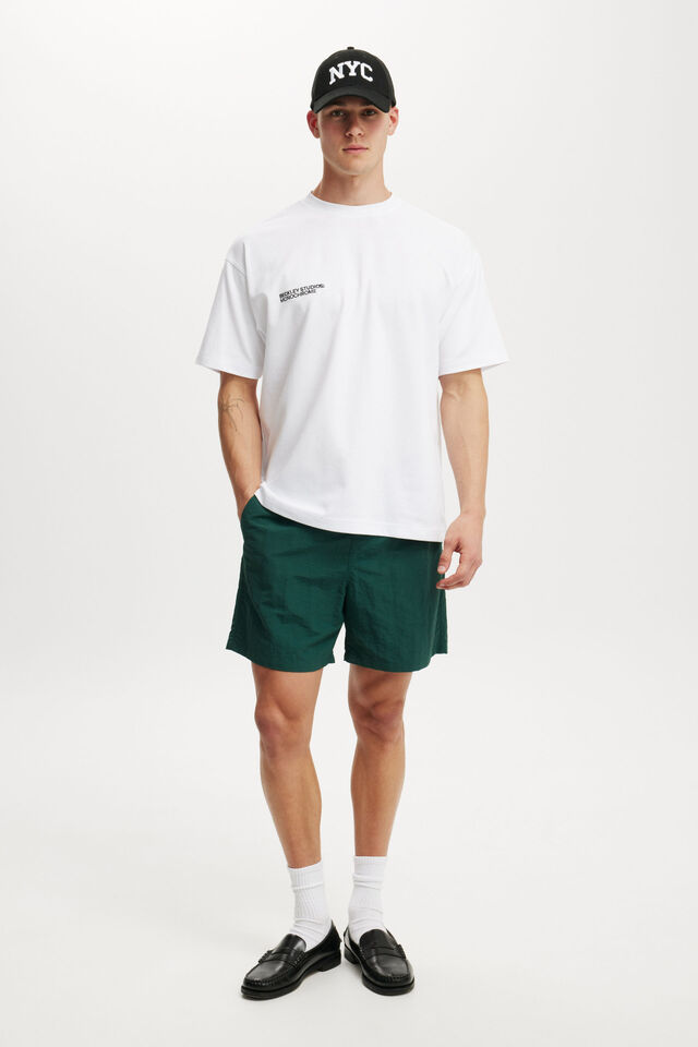 Hyperweave Easy T-Shirt, WHITE/BECKLEY MONOCHROME CURATED