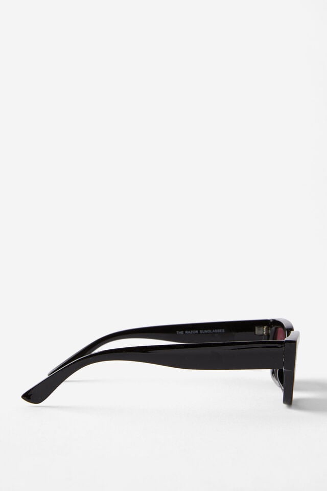 The Razor Sunglasses, BLACK/BURGUNDY