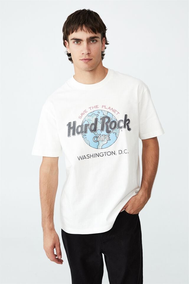 Hard Rock Cafe T-Shirt, LCN HRC VINTAGE WHITE/HARD ROCK CAFE - WASHIN
