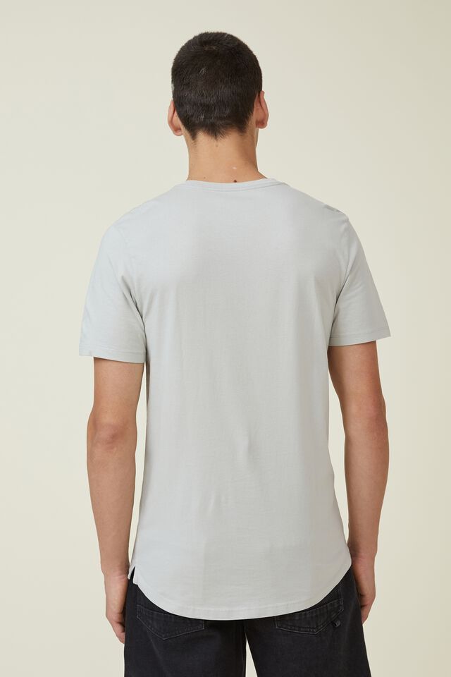 Organic Longline T-Shirt, SMOKE