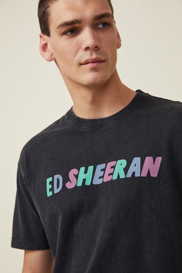 Camiseta - Ed Sheeran T-Shirt, LCN WMG BLACK/ED SHEERAN - COLOURED LOGO