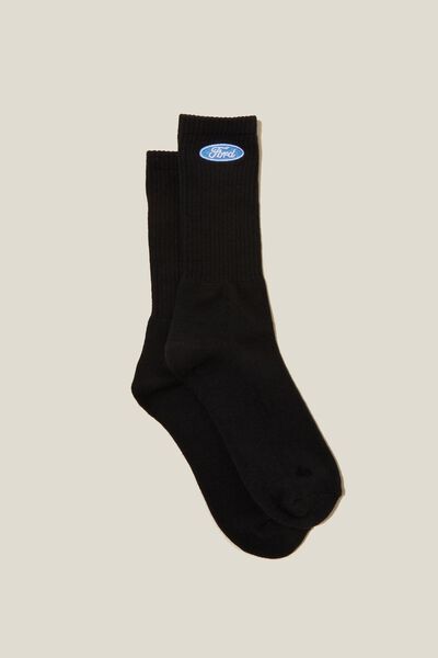 Ford Active Sock, LCN FOR BLACK / FORD LOGO