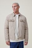 Utility Trucker Jacket, STONE - alternate image 1