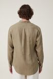 Linen Long Sleeve Shirt, FADED CLOVER - alternate image 3