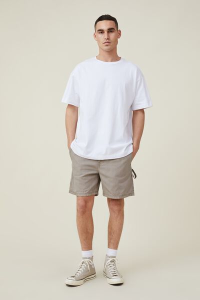 Worker Chino Short, WASHED OATMEAL CARPENTER