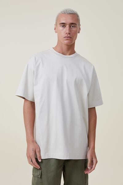 Box Fit Plain T-Shirt, IVORY
