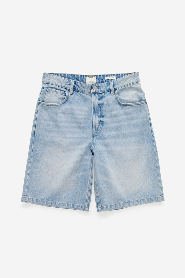 Baggy Denim Short, VISION BLUE