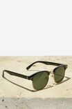 Leopold Polarized Sunglasses, BLACK GLOSS/GOLD/GREEN - alternate image 4