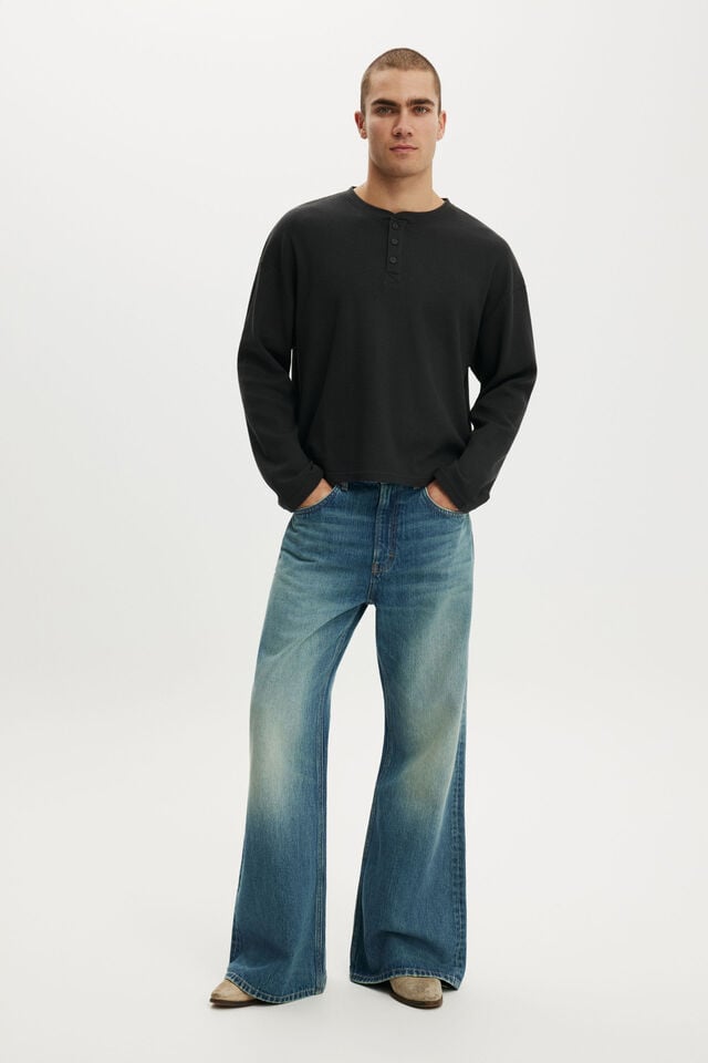 Baggy Bootcut Jean, AUTOMATIC WASHED BLUE