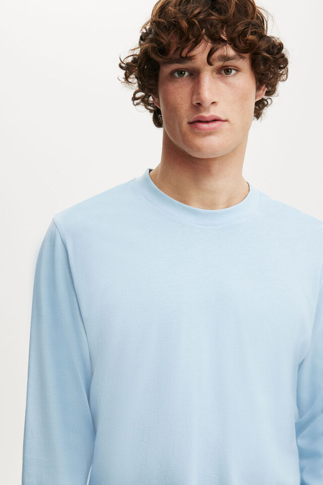 Cropped Fit Long Sleeve, PEARL BLUE