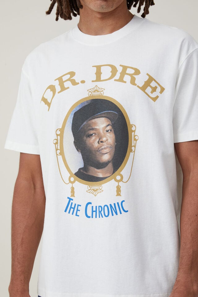 Camiseta - Dr Dre Loose Fit T-Shirt, LCN BRA VINTAGE WHITE/DR. DRE-THE CHRONIC