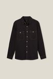Brooklyn Long Sleeve Shirt, VINTAGE BLACK - alternate image 5