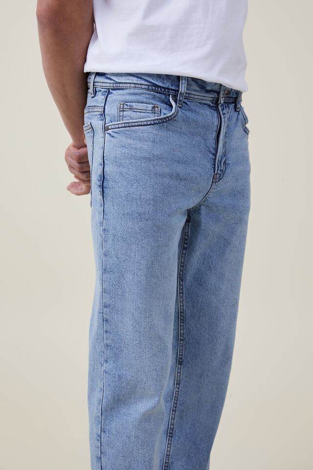 Slim Straight Jean, MID BLUE