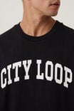 Loose Fit College T-Shirt, BLACK / CITY LOOP - alternate image 4