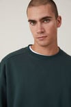 Box Fit Crew Sweater, PINE NEEDLE GREEN - alternate image 4