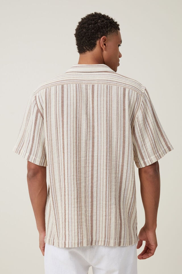 Palma Short Sleeve Shirt, NATURAL MULTI STRIPE