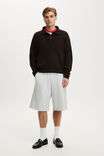 Super Baggy Fleece Short, GREY MARLE - example image 1