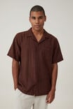 Palma Short Sleeve Shirt, BROWN PATTERN - alternate image 1