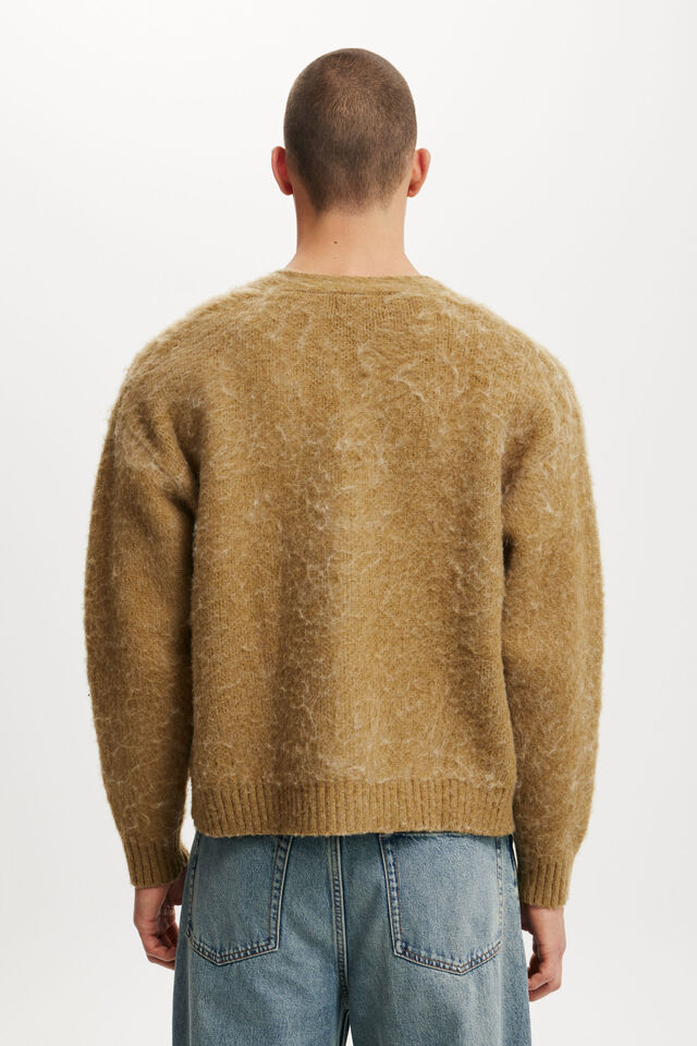 Cropped Cardigan, WHEAT