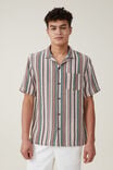 Palma Short Sleeve Shirt, MIDNIGHT MULTI STRIPE - alternate image 1
