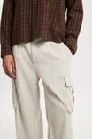 Baggy Pleat Cargo Pant, LIGHT STONE CORD - alternate image 4