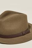 Wide Brim Felt Hat, FAWN/BROWN - alternate image 2