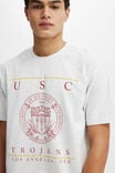 USC Loose Fit College T-Shirt, LCN USC WHITE MARLE/USC - CREST - alternate image 4