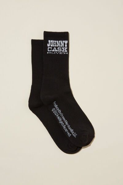 Special Edition Sock, LCN MT WASHED BLACK/JOHNNY CASH-LIVE!