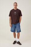 Nirvana Loose Fit T-Shirt, LCN MT DARK OAK/NIRVANA - SMILEY EMBROIDERY - alternate image 4