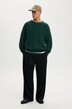 Box Fit Crew Knit, FOREST EMB - example image 2