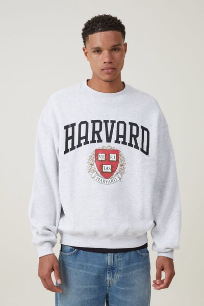 Box Fit License College Crew Sweater, HAR ATHELTIC MARLE / HARVARD - CREST