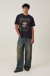 Premium Loose Fit Music T-Shirt, LCN PRO BLACK/CYPRESS HILL - SKULL BONES - alternate image 2