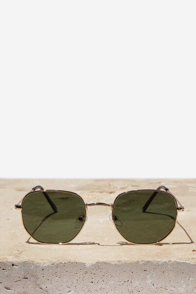 Apollo Polarized Sunglasses, GOLD/TORT/GREEN