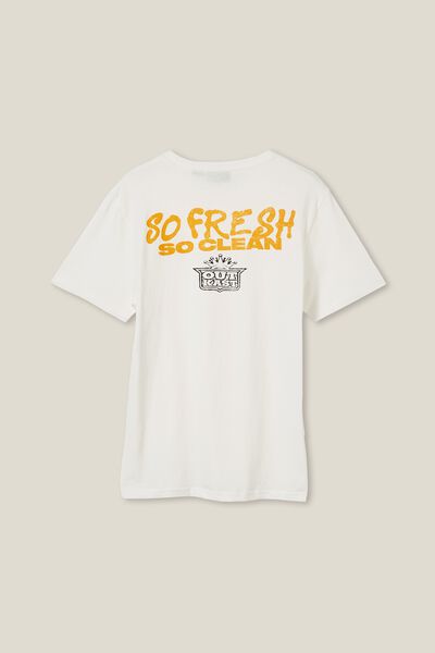 Tbar Collab Music T-Shirt, LCN MT VINTAGE WHITE/OUTKAST - SO FRESH