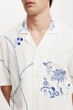 Cabana Short Sleeve Shirt, WHITE FLORAL - alternate image 4